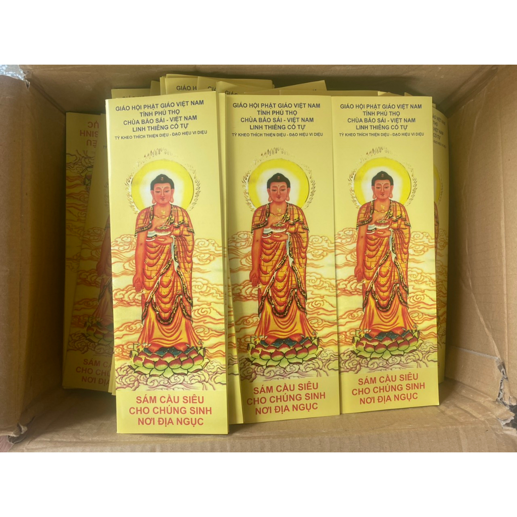 Sổ tay Tờ sám cầu siêu chúng sanh nơi địa ngục gấp gọn cực đẹp