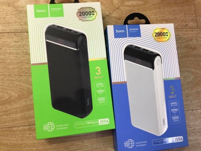 Sạc dự phòng 20000mAh Hoco J59A 2 cổng sạc nhanh