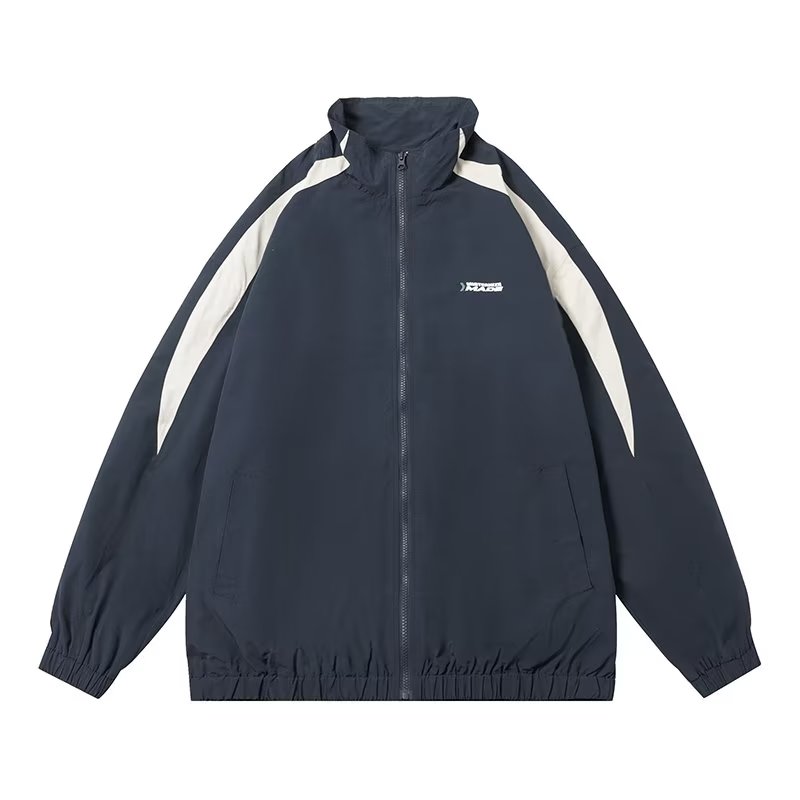 KYUSHUAD Men's preppy loose casual jacket with stand collar Street versatile thin casual jacket