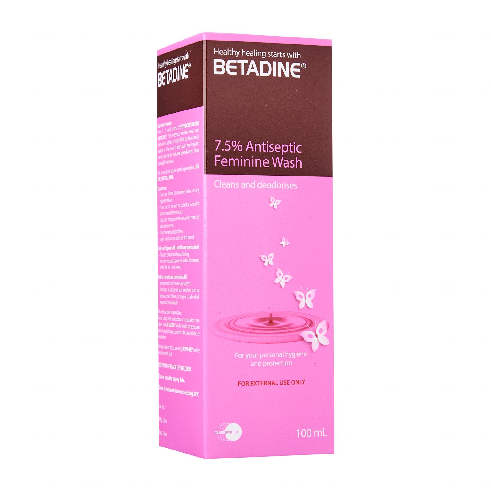 Betadine PovidoneIodine (PVPI) Feminine Wash 7.5 Percent 100 ML