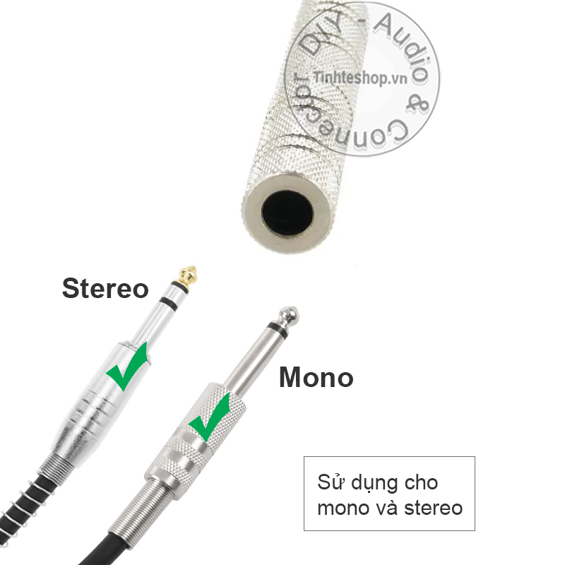 1PCS - 6.5mm stereo and mono audio jacks