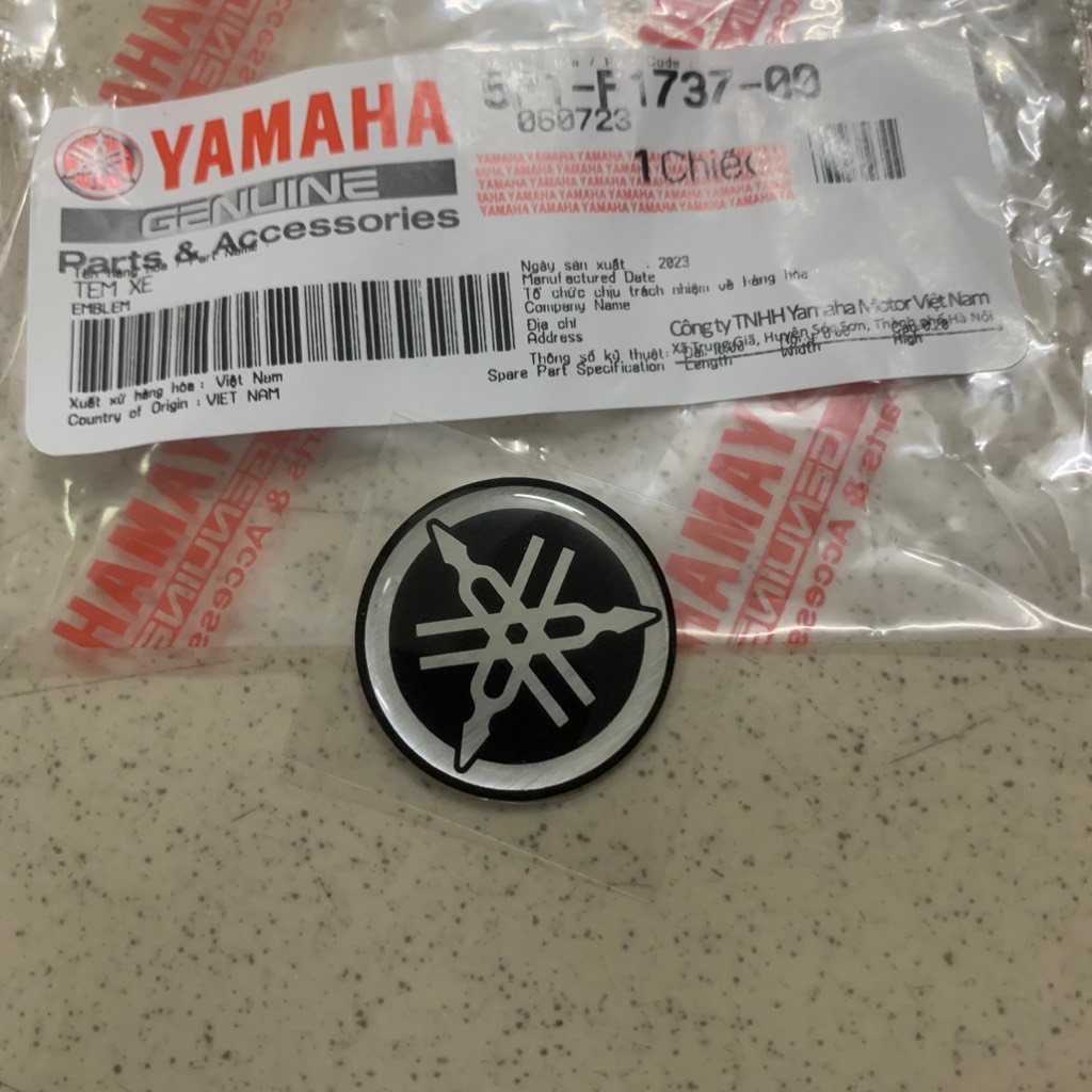 [Chính hãng Yamaha]YADA-8003 Logo xe YAMAHA(D=2,5cm)