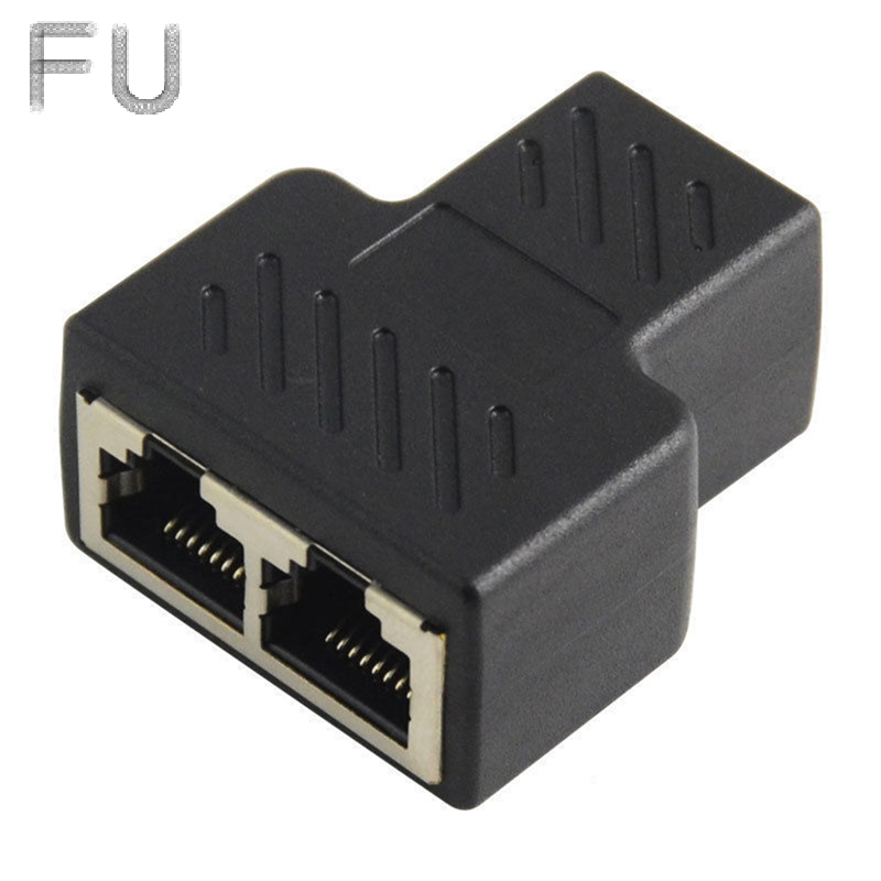 Qnljgv đầu nối bộ chuyển đổi đầu chia rj45 cáp mạng ethernet 1 đến 2 lan