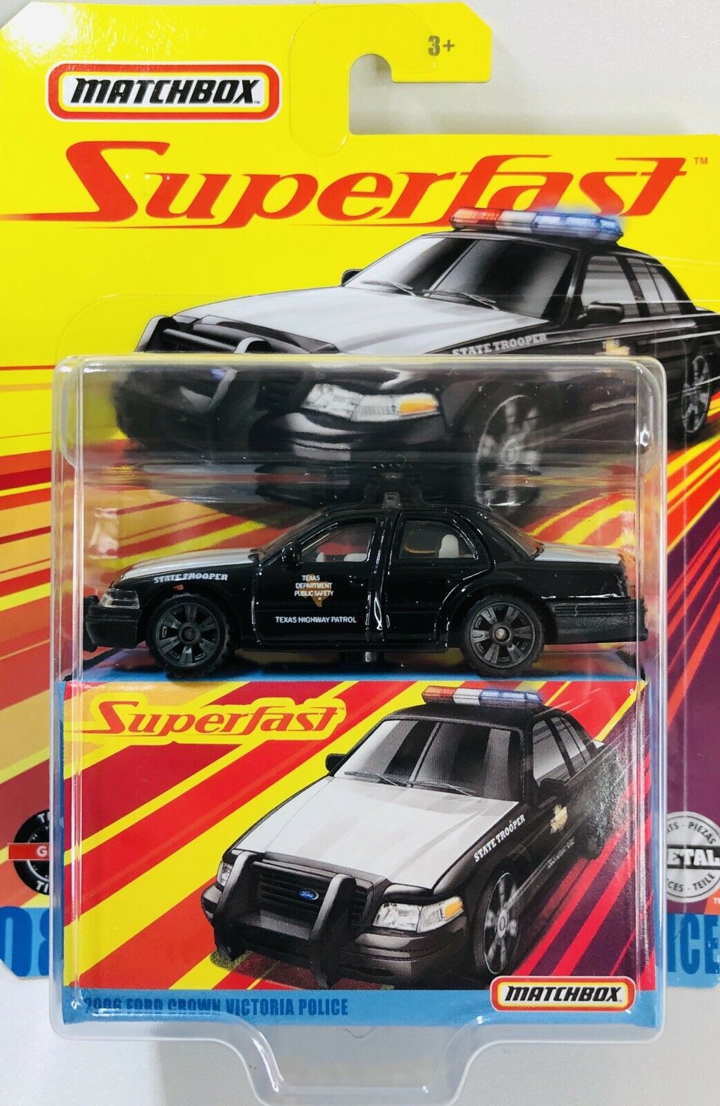 Xe mô hình matchbox 2020 super fast 2006 ford crown victoria police car 1:64