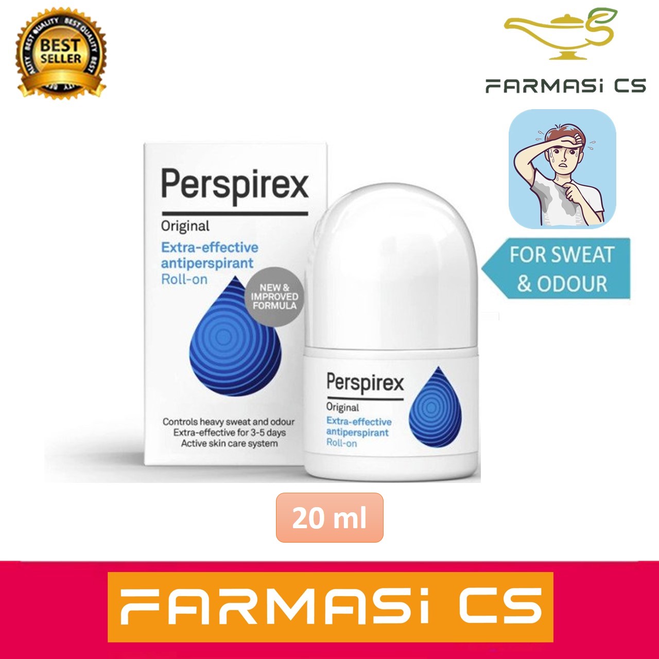 Perspirex Original Extra Effective Antiperspirant Roll On Ml Exp Lazada