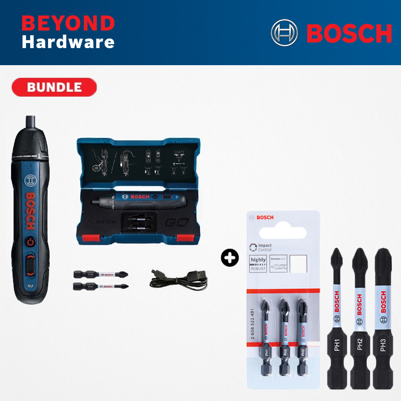 BOSCH [Bundle] GO 2 Solo Smart Screwdriver 06019H21L1 + BOSCH Impact
