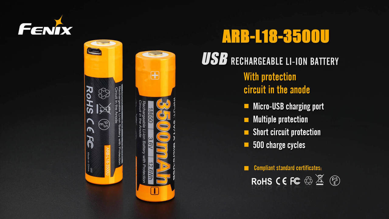 Pin sạc FENIX 18650 dung lượng 3500mAh