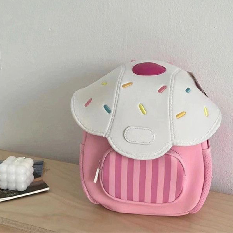 ELACCENT Korean style cream blue and white contrasting color sweet small backpack cute student travel backpack