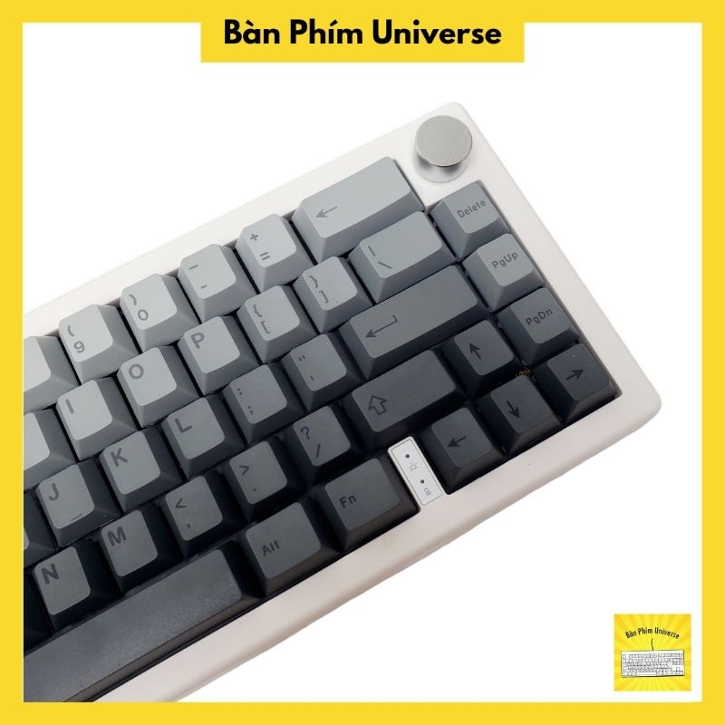 Keycap gradient đen - keycap pbt profile cherry 124 phím - keycap đen gradient cho bàn phím cơ - bàn phím universe