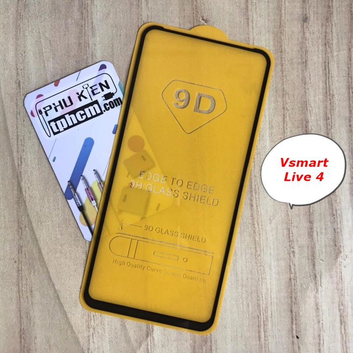 Dán cường lực Full màn hình Full keo Vsmart Live 4