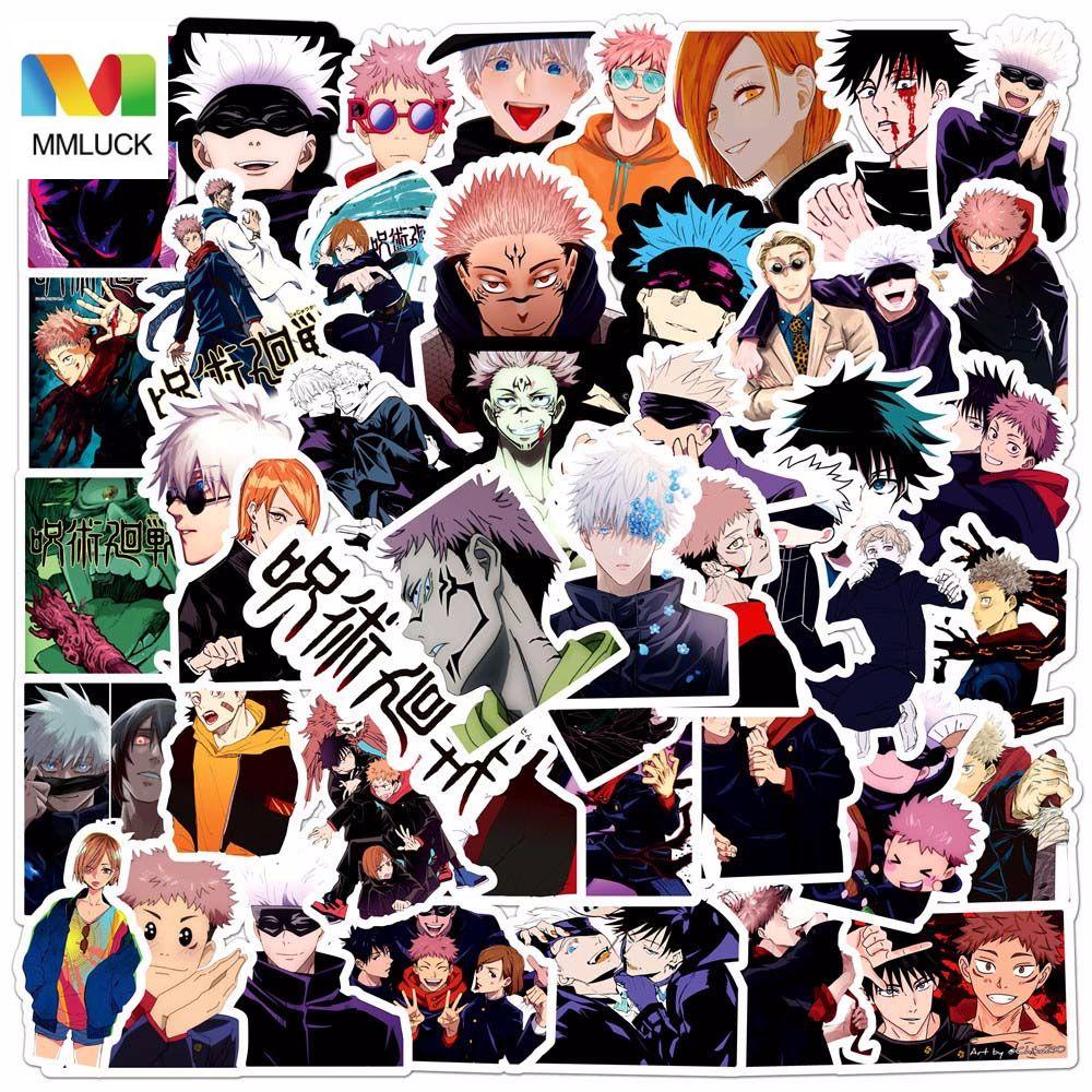 EGU Kids Gift PVC Waterproof Graffiti Stickers Stationery Sticker Kugisaki Nobara Scrapbooking Gojo Satoru Yuji Itadori Decorative Stickers Car Stickers Anime Stickers Jujutsu Kaisen