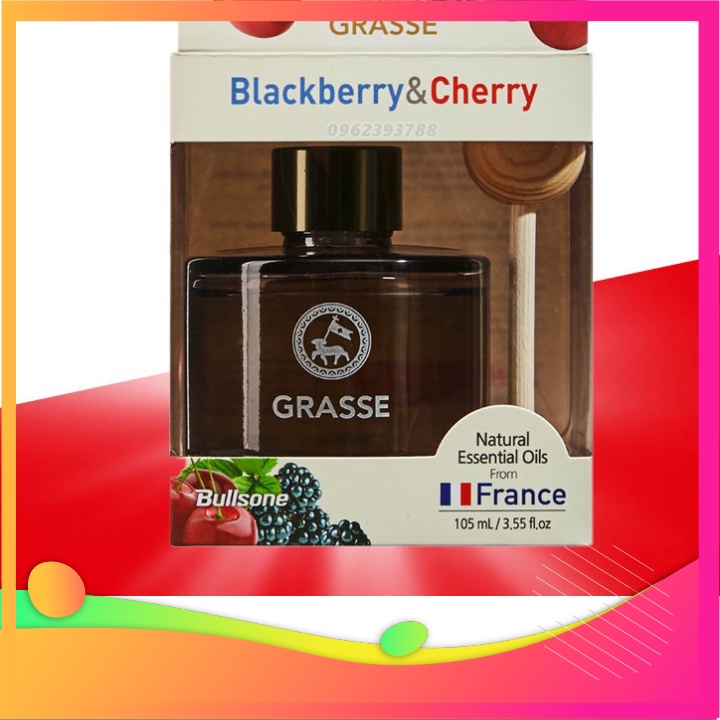 Nước Hoa Xe Hơi 100% Tinh Dầu Pháp Grasse Blackberry Cherry Diffuser tạo hương a