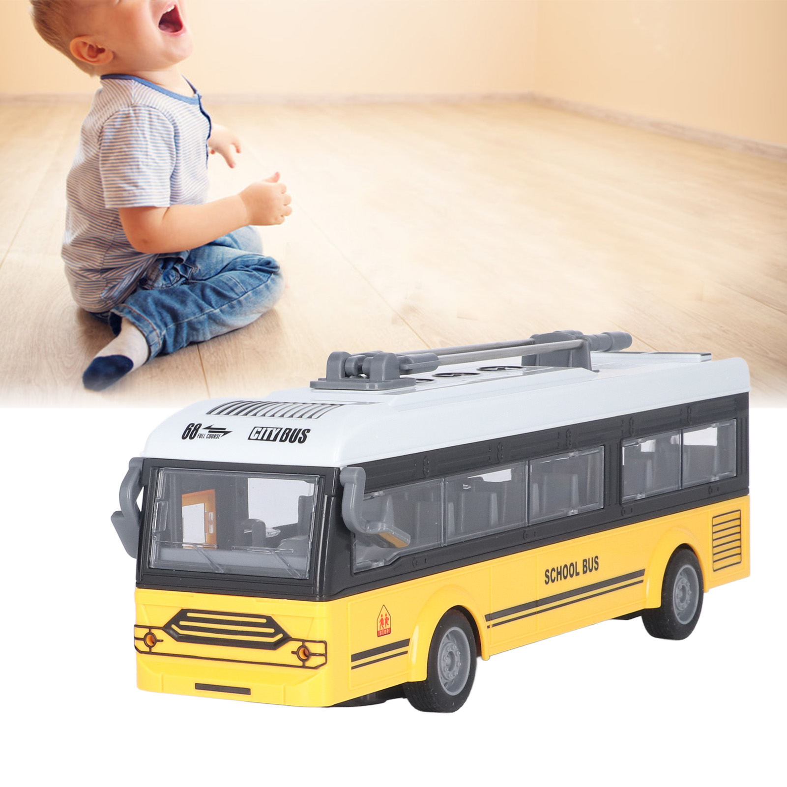 Remote Control Bus Opening Doors RC School Bus Stylish Design for Kids