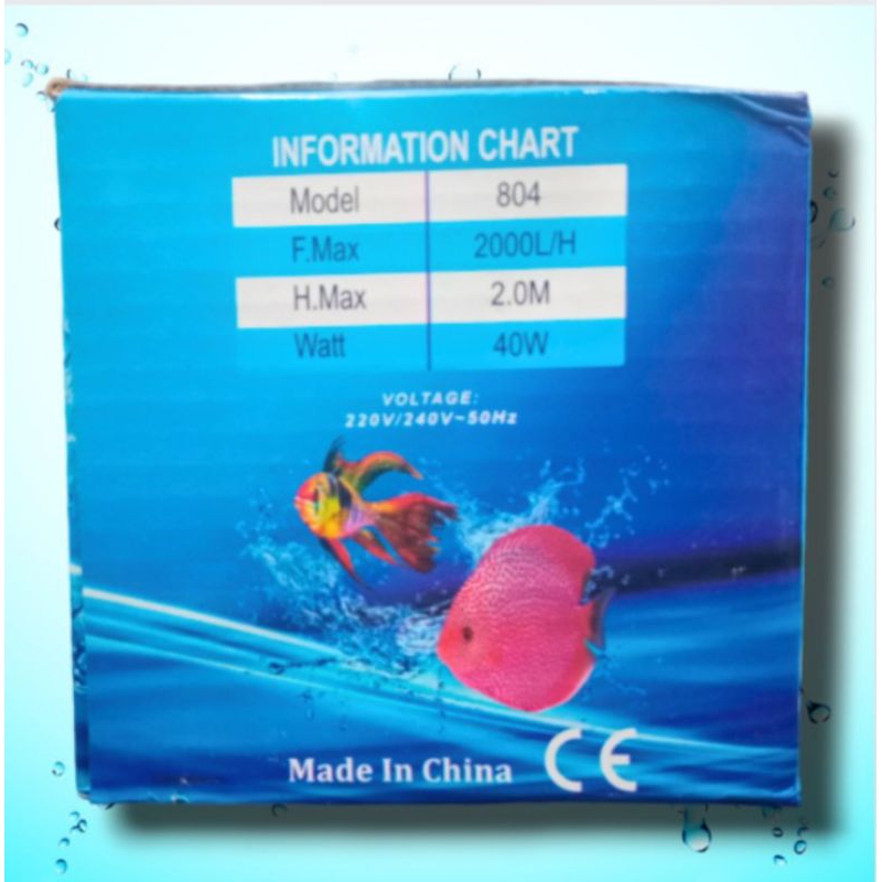Pompa Aquarium Kolam Submersible Pump LUCKINESS 804