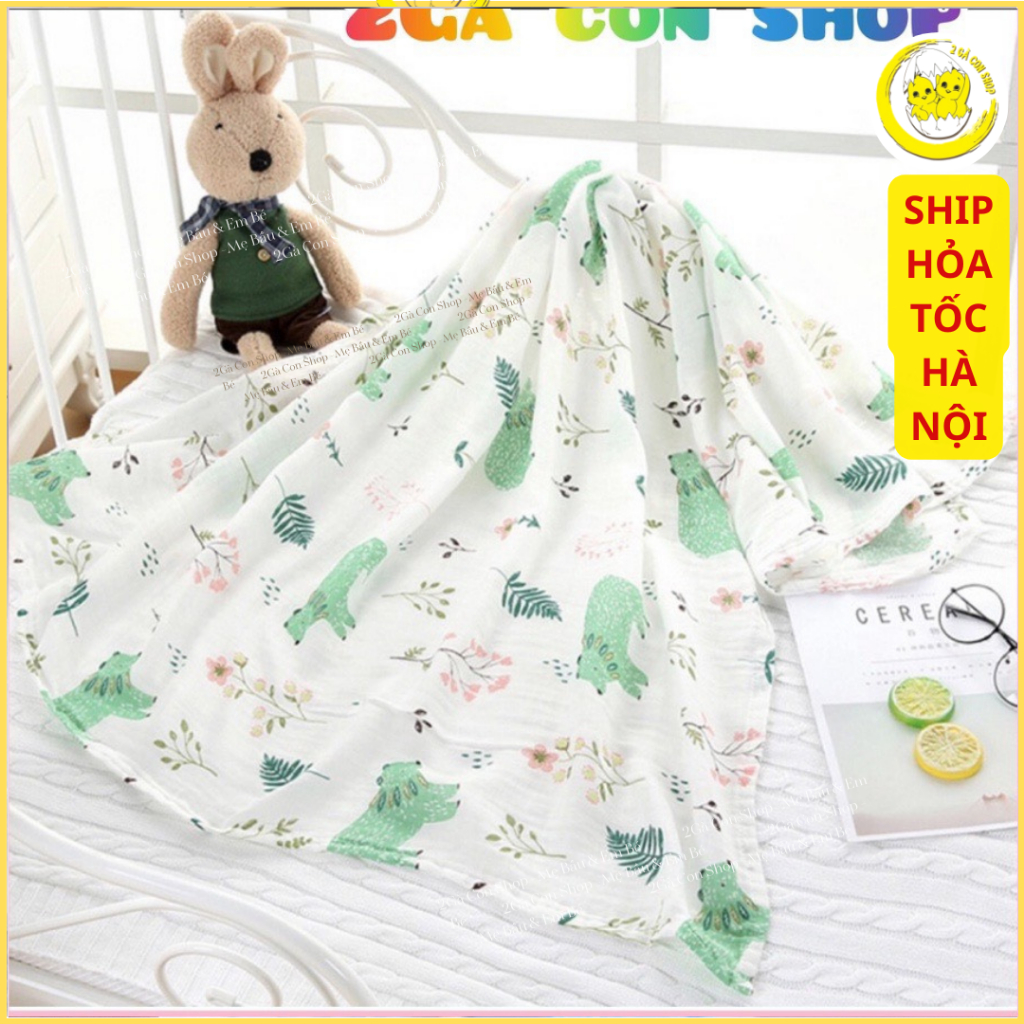 Khăn tắm/khăn quấn bé Smulin cuộn 2lớp 120cm