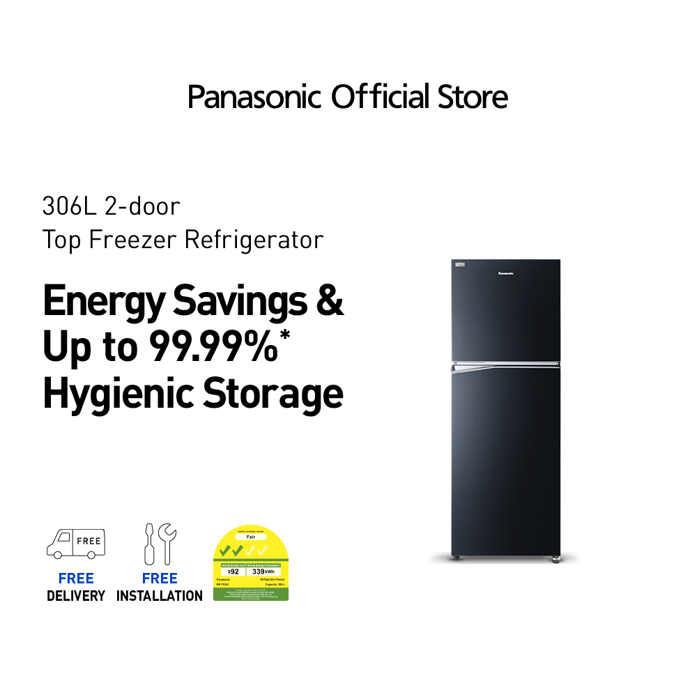 panasonic 306l top mount refrigerator