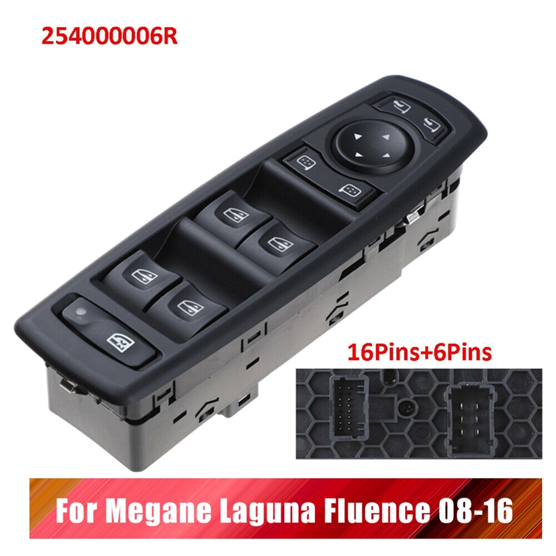 For Fluence 08-16 Power Master Window Control Switch Driver Side 254000006R 7700817337