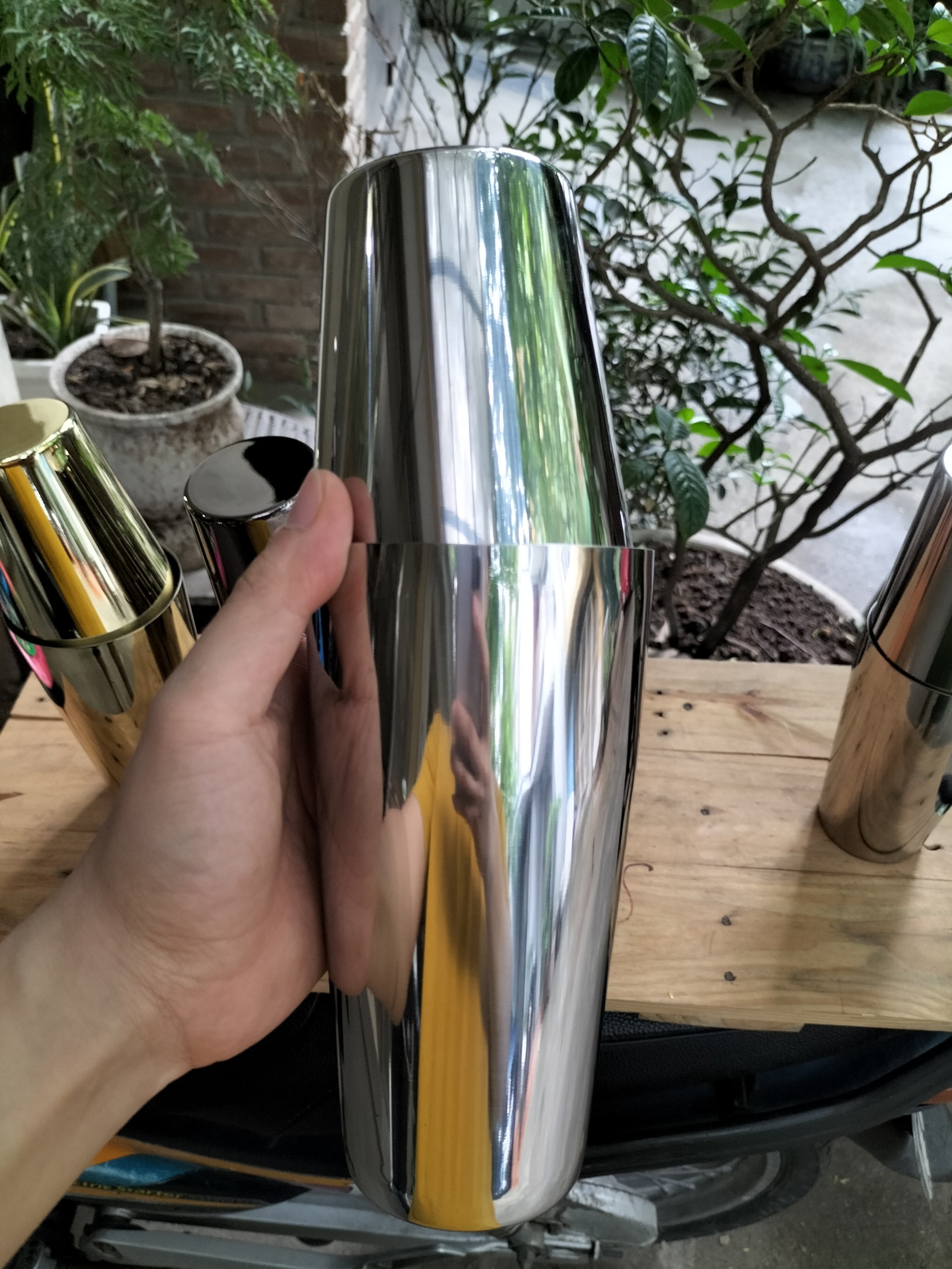 Bình Lắc Pha Chế 2 Mảnh, Boston Shaker Chất liệu Inox 2 Đáy
