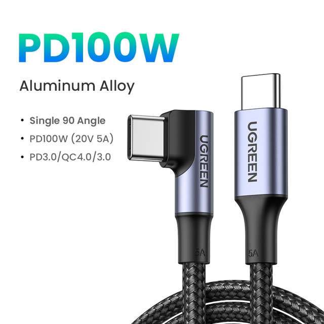 UGREEN USB C to USB Type-C Cable PD100W 60W Fast Charge Data Cable for Macbook Samsung S9 Plus USB Type C Cable 100W PD Cable