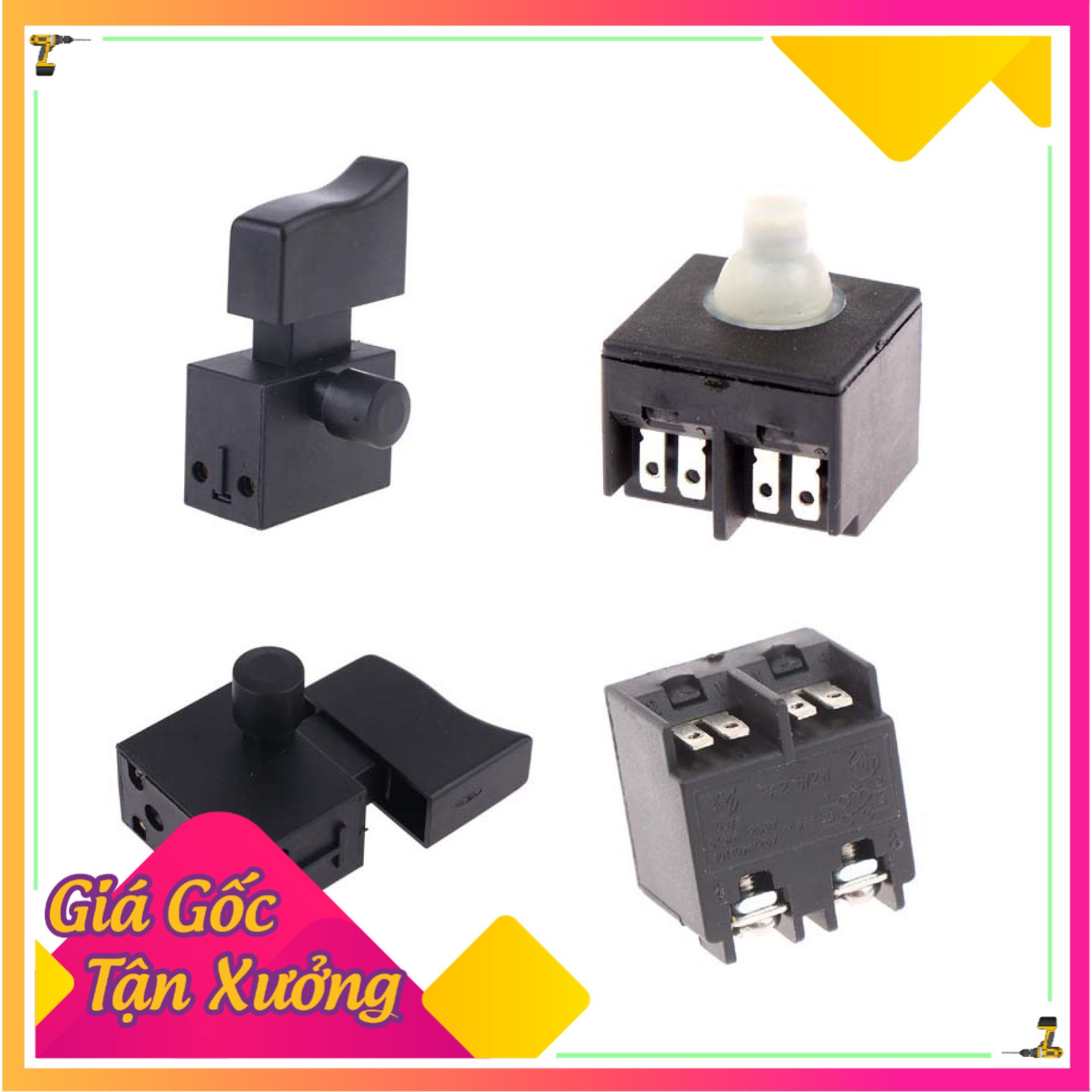 Công tắc máy mài pin không chổi than