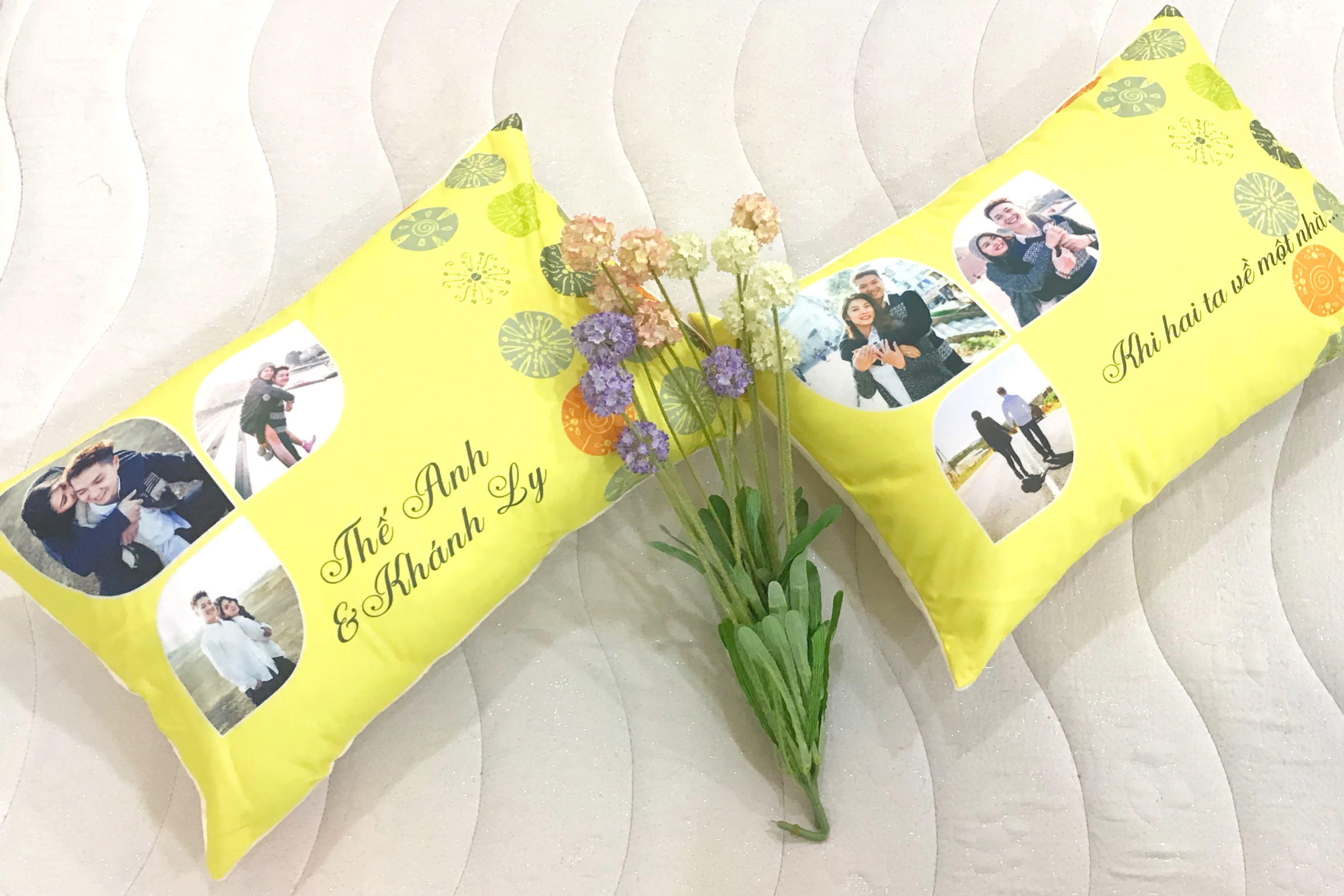 Vỏ gối in hình theo yêu cầu
