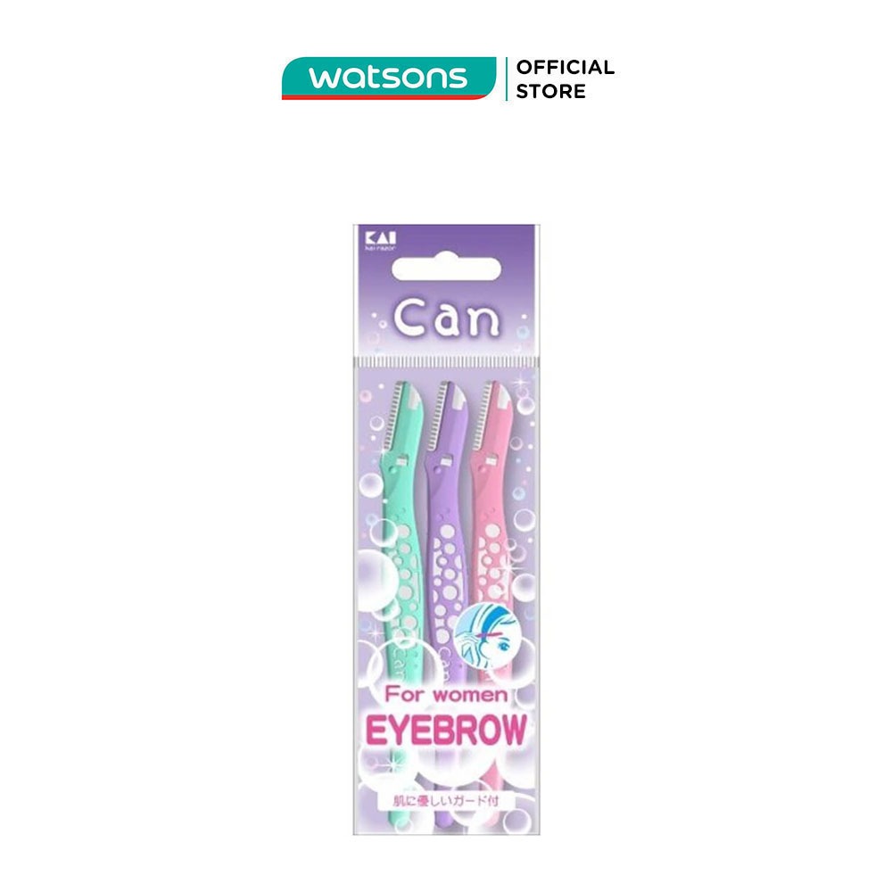 Dao cạo lông mày kai can for women eyebrow 3 cây