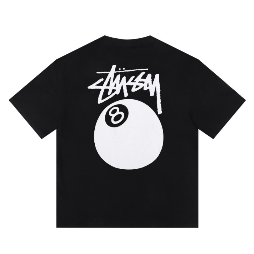 เสื้อยืดแขนสั้น Stussy เสื้อยืดแขนสั้น ผ้าฝ้าย 100% พิมพ์ลายลูกบอล 8 สี ...