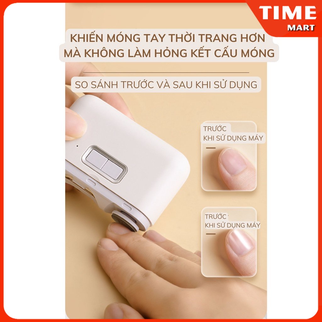 [ CHÍNH HÃNG ] Máy cắt dũa móng Pro, cắt móng tay dũa nano, chà móng sước, làm bóng [ TIME_MART]