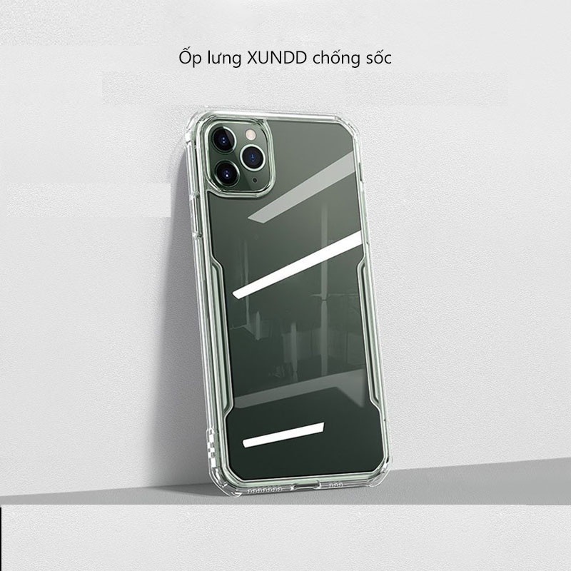 Ốp lưng Iphone 13 Pro max, Iphone 13, Iphone 13 Pro, Iphone 12 Pro max, Iphone 12, Iphone 12 Pro - Ốp lưng Xundd chống sốc trong suốt Iphone 13 Pro Max 13 13 Pro 12 Pro Max 12 12 Pro