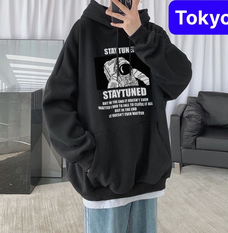 ÁO KHOÁC HOODIE NAM NỮ DÀY PHOM FROM RỘNG PHI HÀNH GIA STAYTUNE CHẤT NỈ CHỐNG LẠNH NẮNG, NÓNG ĐÔNG HÈ 1HITSHOP PHONG CÁCH NEW - TOKYO FASHION