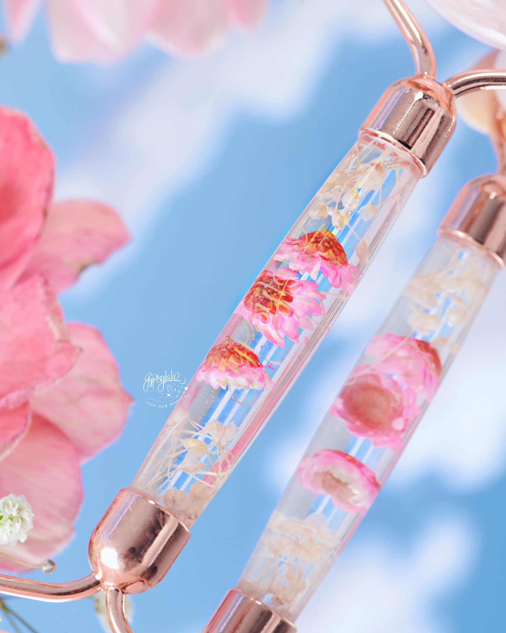 [Thạch Anh Hồng Cao Cấp Gypsy.lala] Thanh Lăn Massage Nâng Cơ Da Hồng Hào Sáng Bóng