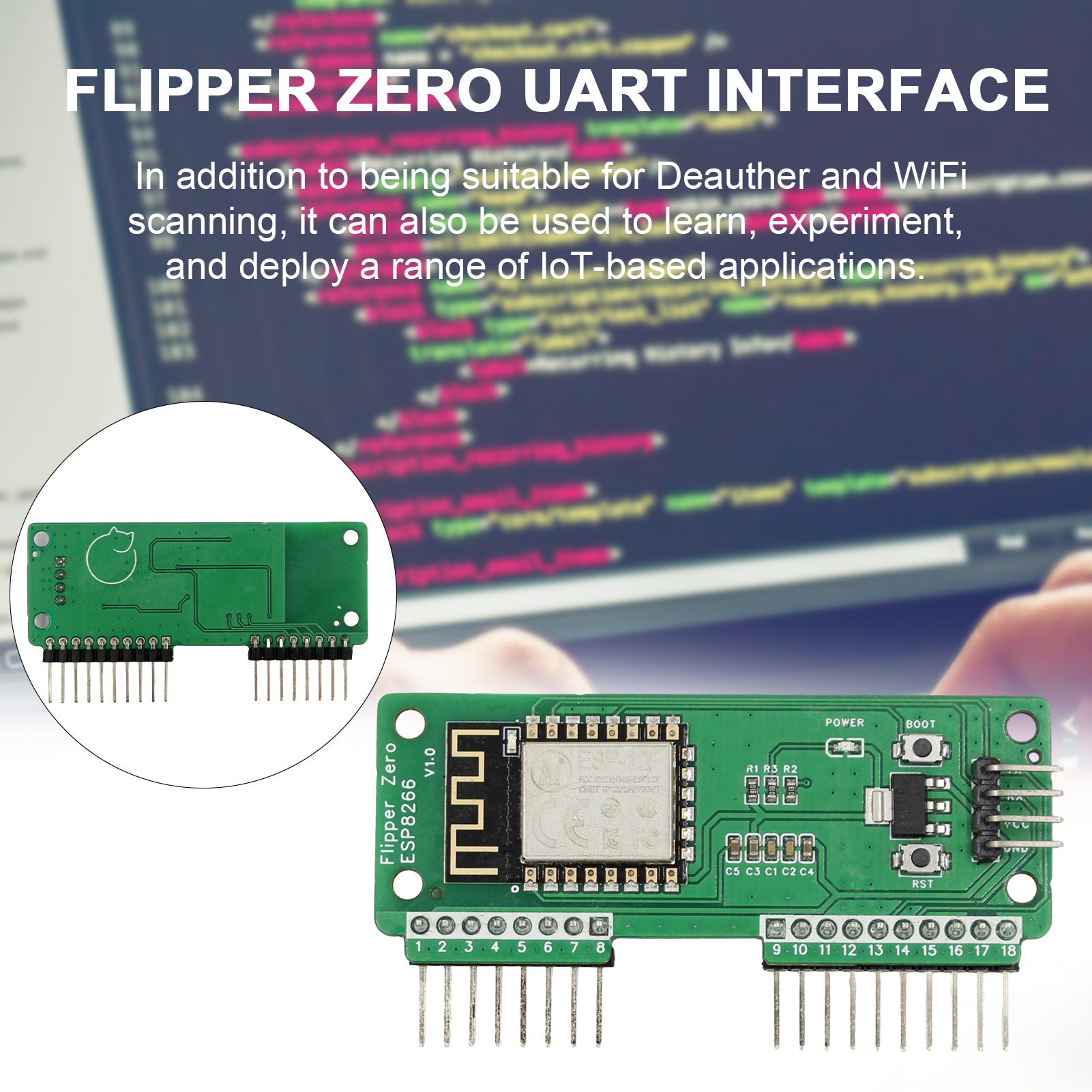 Wi-fi Module Board Wi-fi Module Development Board Portable Wi-fi Scanner and Deauther Module for Wide Compatibility Flipper Zero
