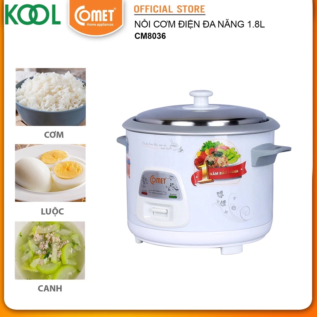 Nồi cơm điện nắp rời 1.8L Comet - CM8036 ( hỏa tốc TPHCM )