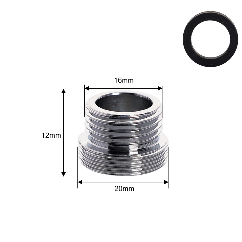 Faucet Adapter with Washer Internal External Fine Tooth Faucet Conversion Thread Accessories 22mm 16mm 19mm 20mm