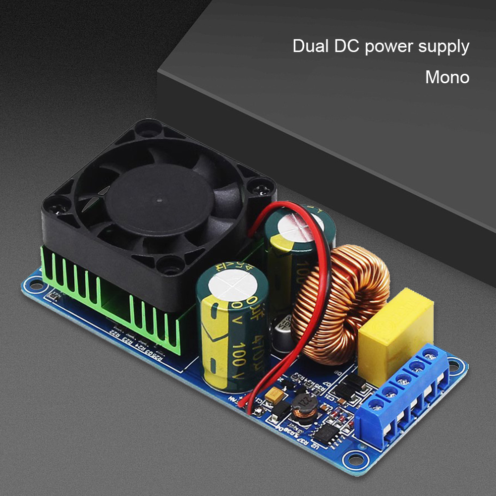 Irs2092 kỹ thuật số Bộ khuếch đại mô-đun Class D Mono kênh Hifi Bộ khuếch đại công suất mô-đun kép DC Cung cấp điện cho loa siêu trầm xe ô tô