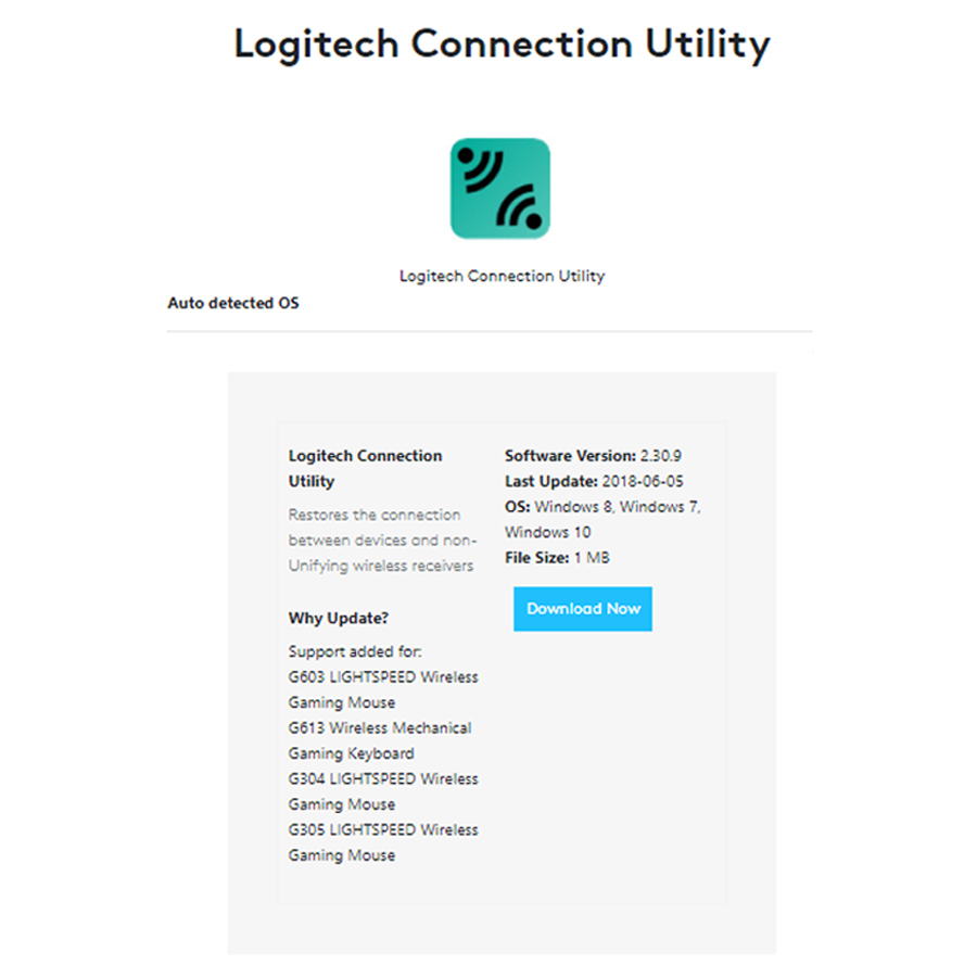 logitech connect utility app