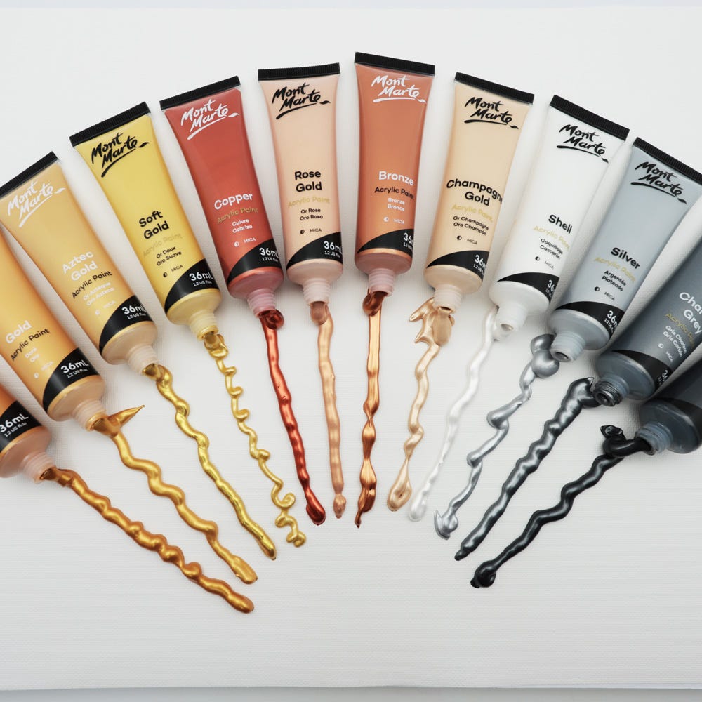 Mont Marte Gold Paint Series Set 12pc*36ml.