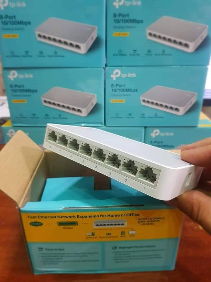 Bộ chia cổng lan tplink 8 cổng 10/100mbps - switch chia mạng tplink 8 port - chia cổng mạng 1 ra 8 bh 24 tháng