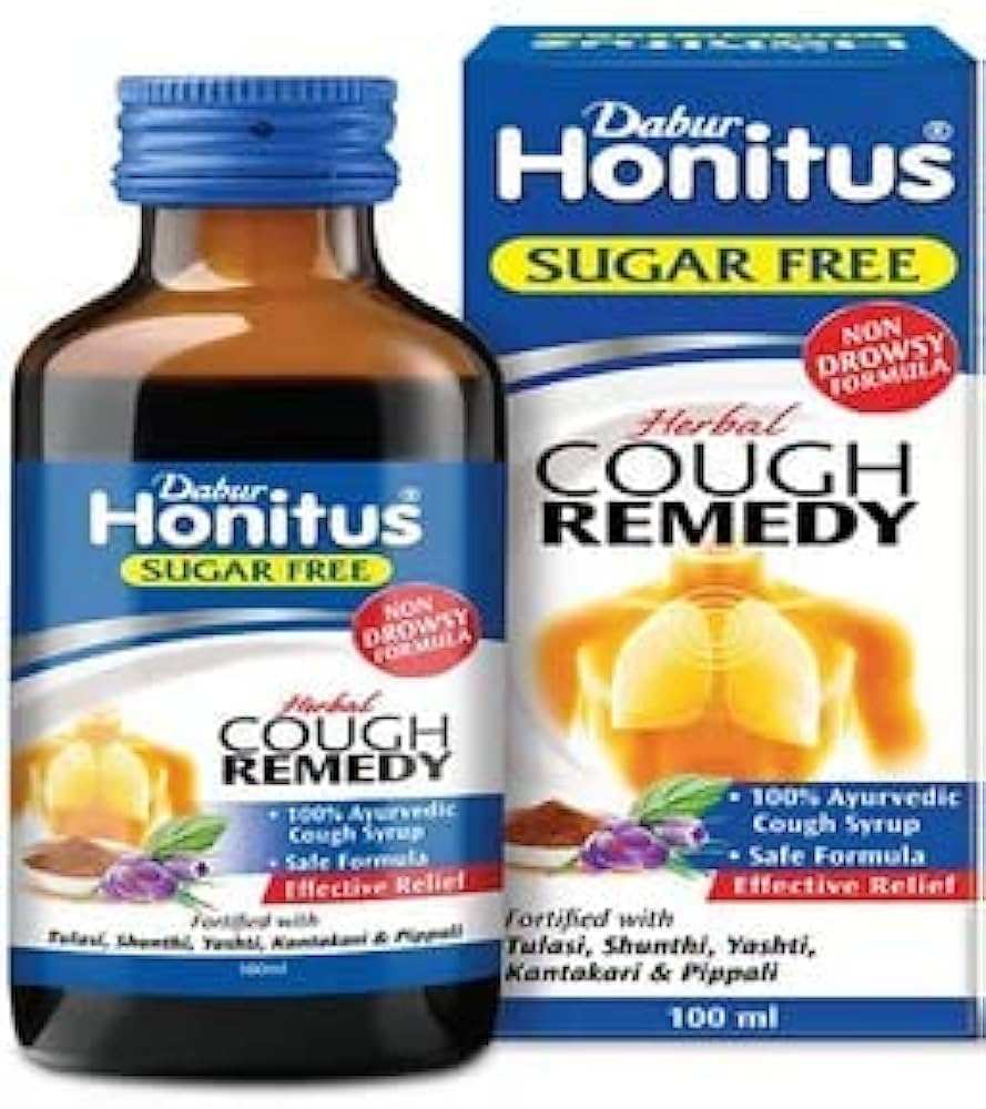 Dabur Honitus Sugar Free Cough Syrup 100 Ayurvedic Cough, Cold