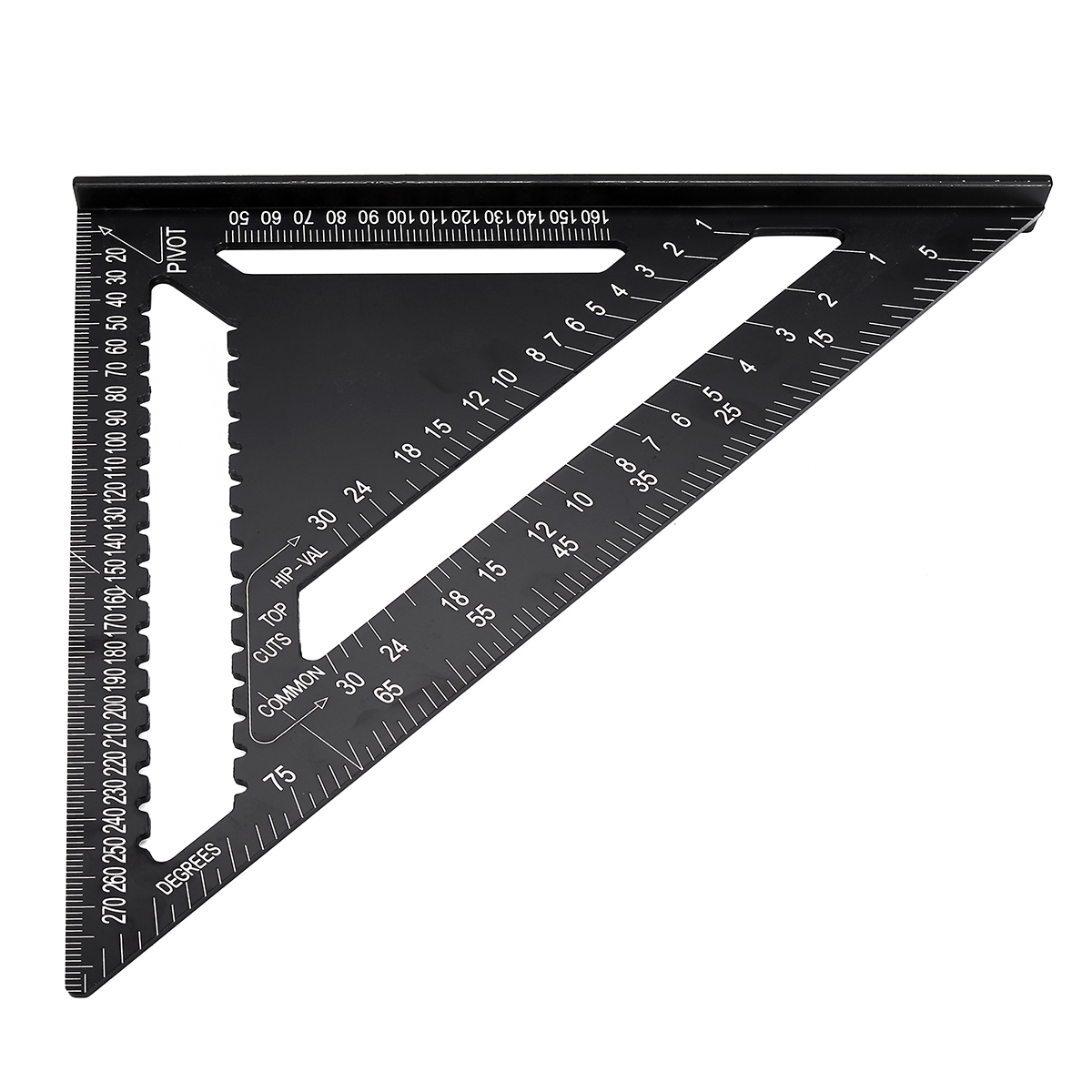 Square Measuring Ruler (Black / Inch) 12 Inch Right Angle Scriber Angle Protractor Speed ...