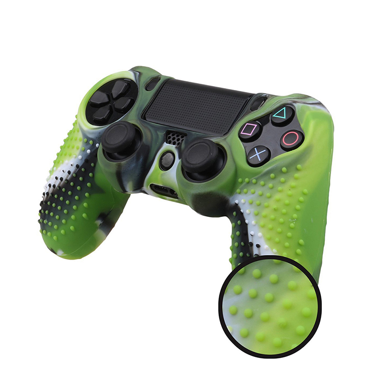 Camouflage Silicone Rubber Skin Grip Cover Case for PlayStation 4 PS4 Controller