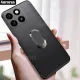 For ZTE Blade A35 A55 Phone Case Soft Silicone Metal Ring Kickstand Bracket 360 Degree Rotation Car Holder for ZTE Blade A55 A35 Cover Casing HP. 