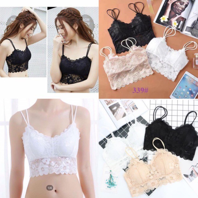 Aó bra KATUN DÂY KÉP ren quyến rũ