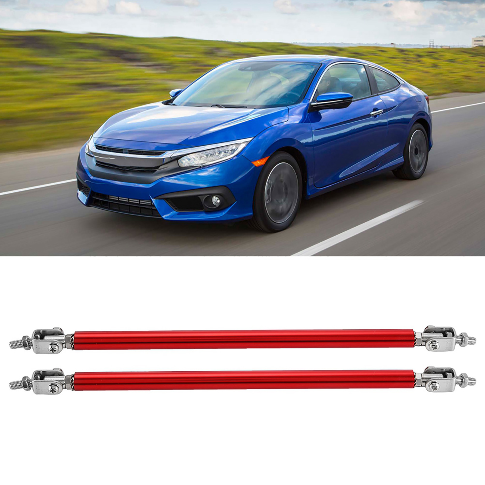 Bumper Lip Strut Bumper Lip Bar Front Bumper Bumper Support Bar Support Bars 20cm Lip Splitter for Car