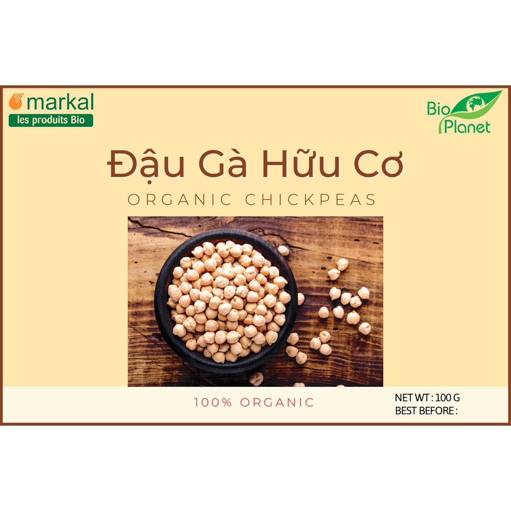 Đậu gà hữu cơ markal bio pháp bịch 500g - nấu cháo - ăn dặm - làm sữa hạt