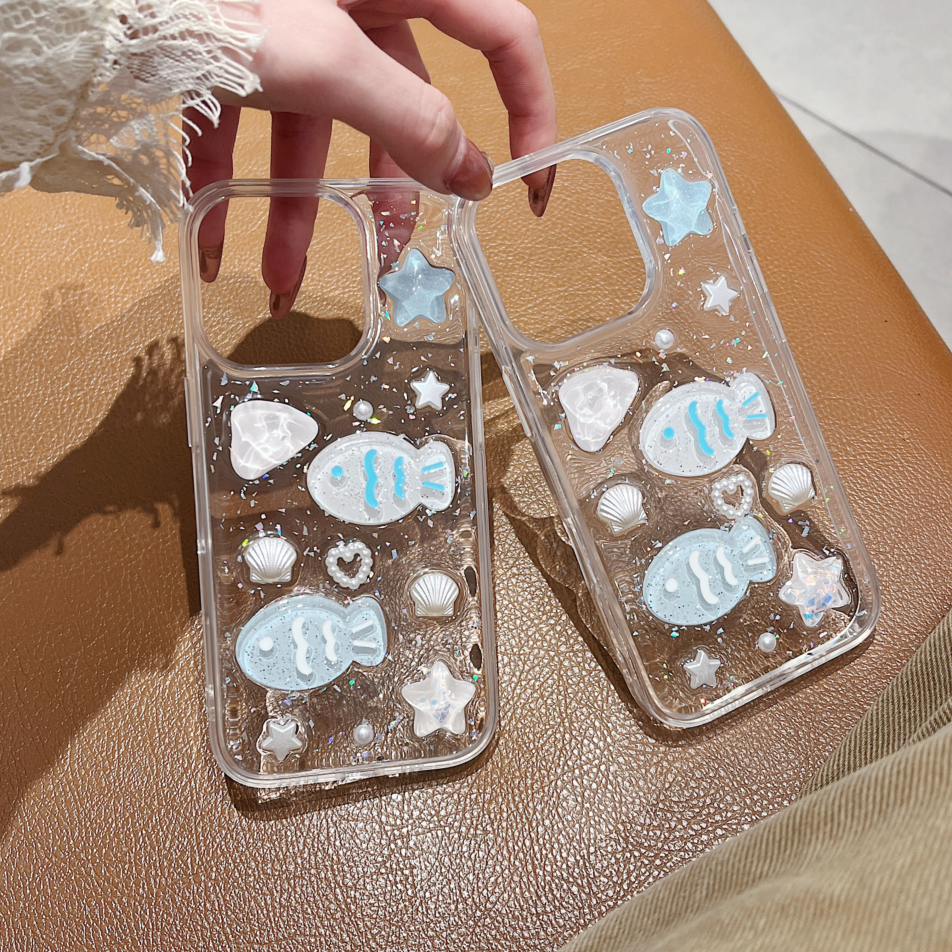 Sroof%20Case%20For%20iPhone%2011%2012%2013%2014%2015%2016%20Pro%20Max%2016%2015%2014%20Plus%20New%20advanced%20sense%20of%20transparent%20acrylic%20drip%20glitter%20three-dimensional%20blue%20two%20fish%20phone%20case%20back%20cover%20-%20Image%206