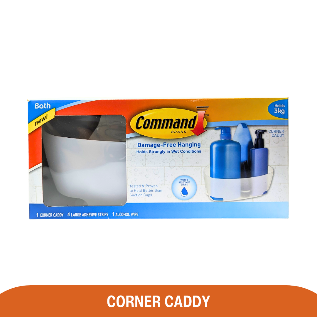 3M COMMAND CORNER CADDY 4 LARGE STRIPS / 1 ALCOHOL WIPE / 3 KG