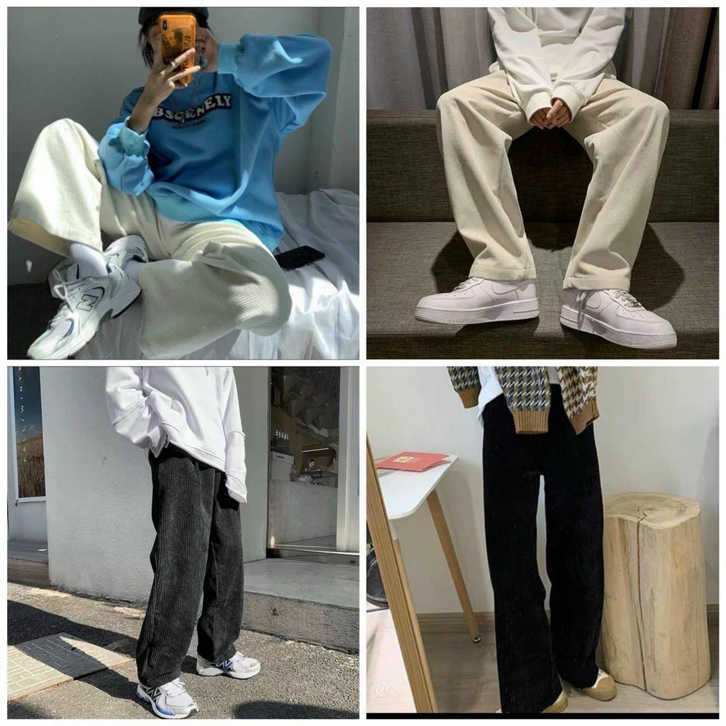 Quần ống rộng suông, quần ống suông lưng cao tôn dáng, quần nhung tăm lưng cao thời trang_ NẮNG 79 STORE