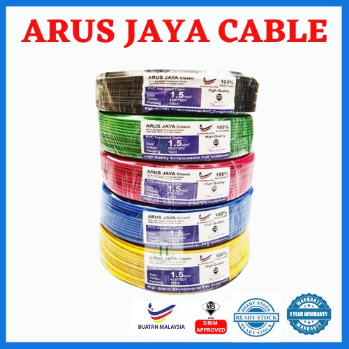 Original Sirim Arus Jaya Kabel Mm Mm M Pure Copper Pvc Aj Cable