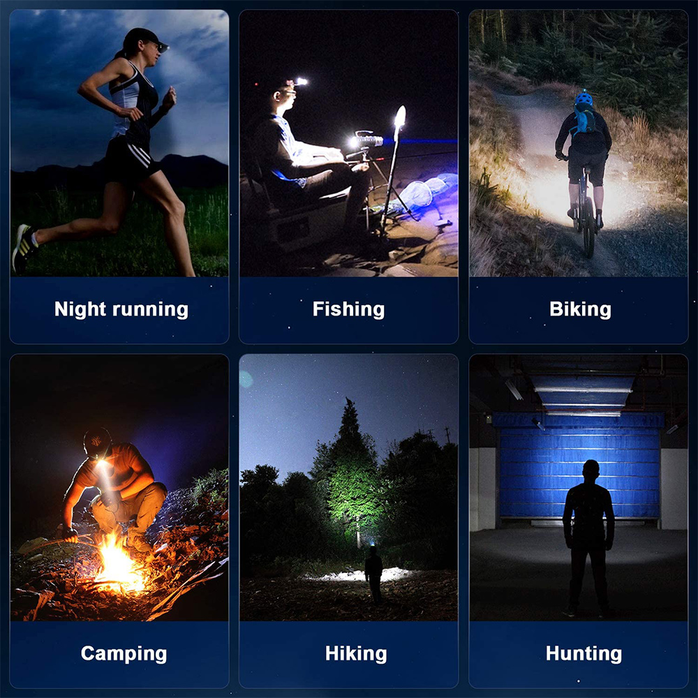 [In Stock] Original LED Clip on Cap Lights USB Rechargeable Cap Flashlight Clip  Intelligent Sensor Light Waterproof Ultra Bright Hands-Free Hat Light Flashlight Headlamp for Fishing Camping Hand Work